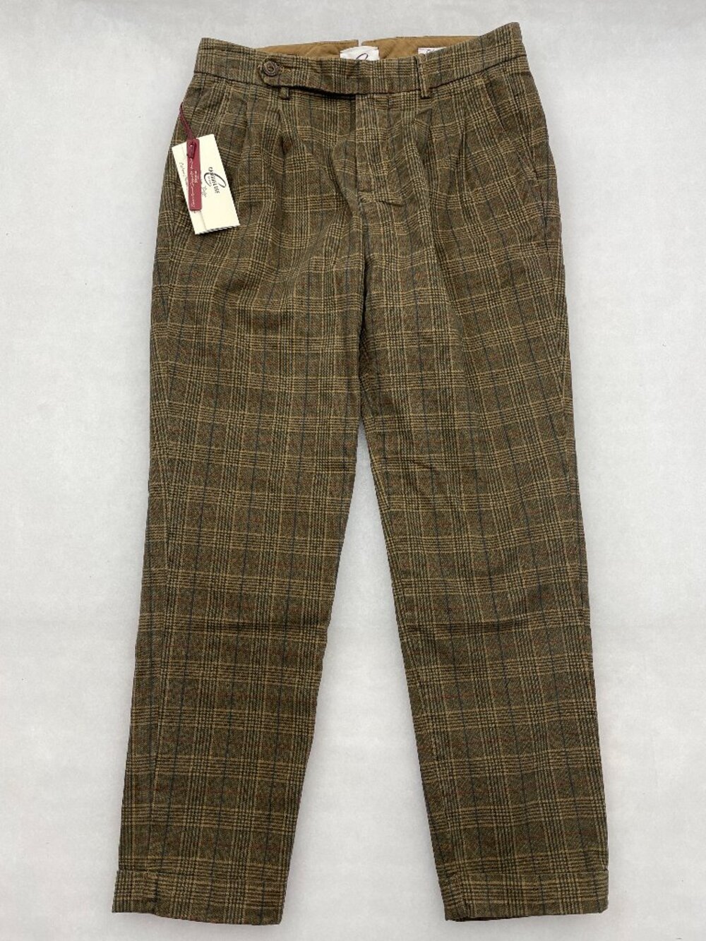 Camouflage Ar and J. OMAR Basic Plaid Trousers Italy Pants Men's 32 32x27 NEW